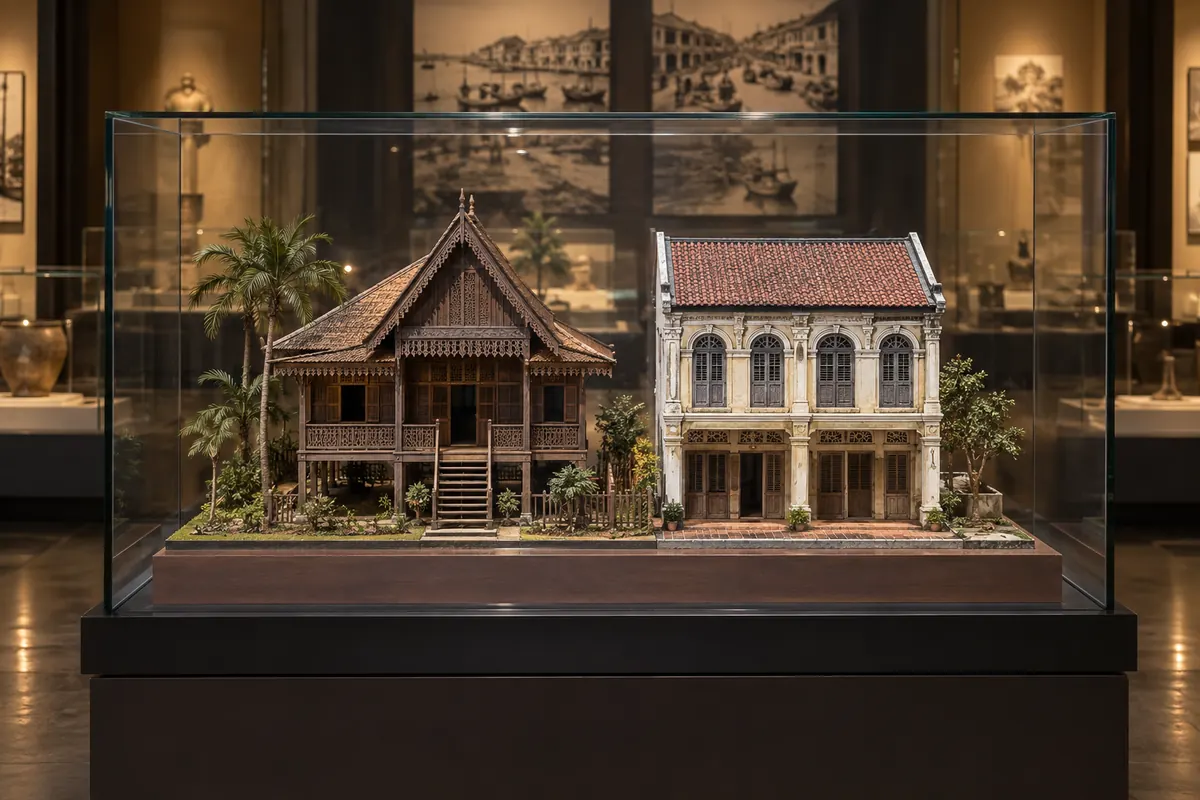 Model rumah Melayu tradisional dan seni bina rumah kedai Malaysia